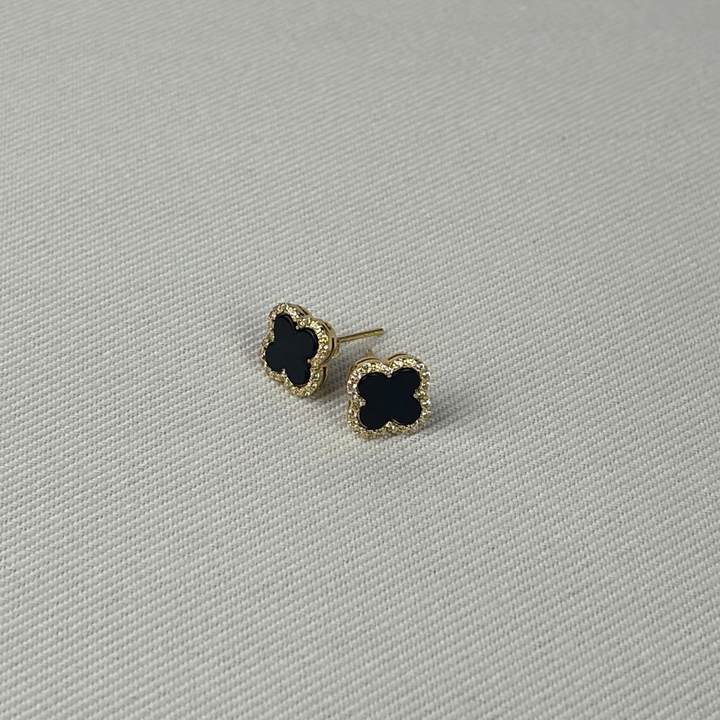 Noir Clover Earrings